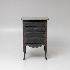 Blue Pinewood Commode in Baroque Style, 19th Century