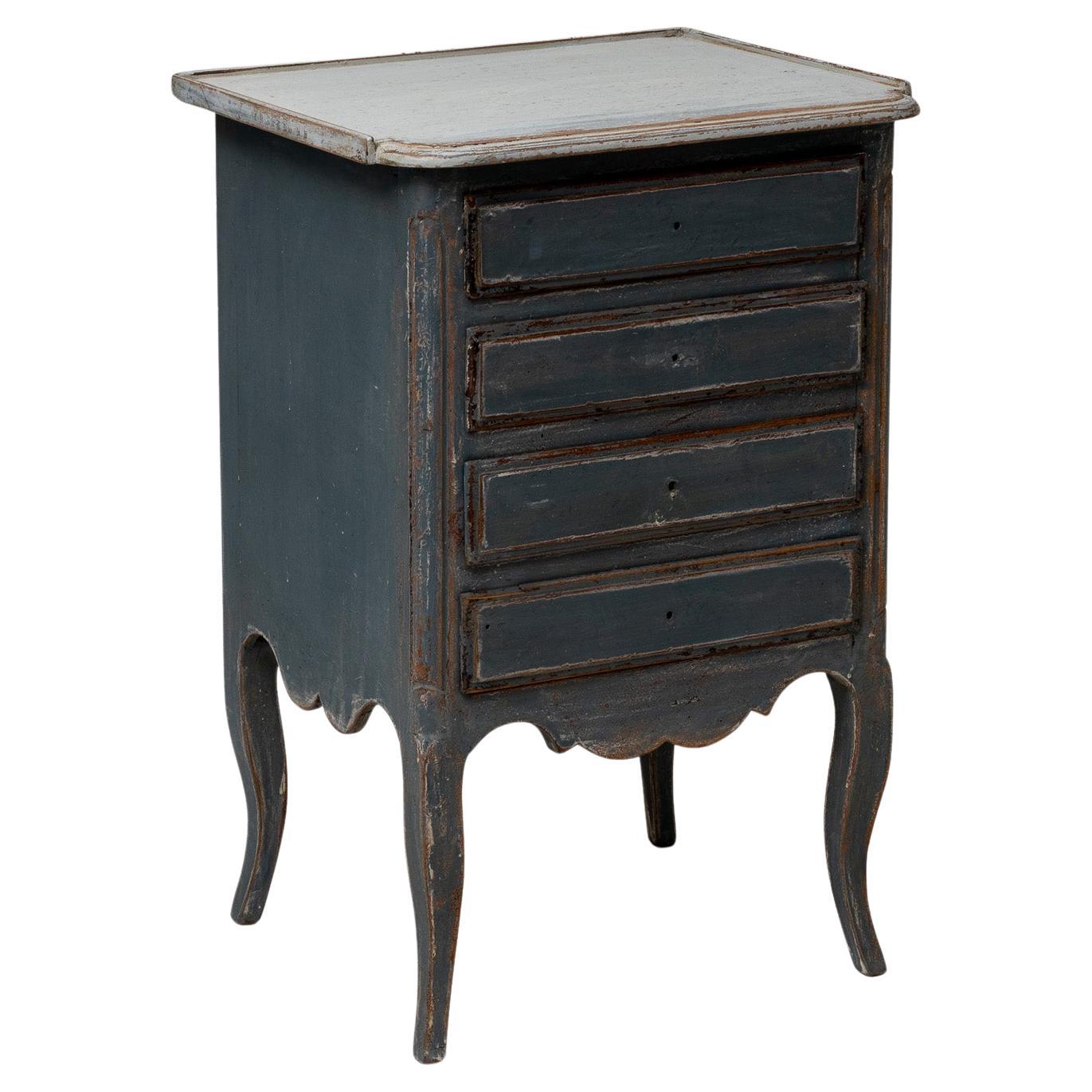 Blue Pinewood Commode in Baroque Style, 19th Century For Sale