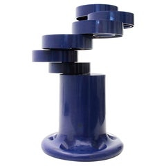 Blue Plastic Umbrella Stand Pluvium by Giancarlo Piretti for Anonima Castelli