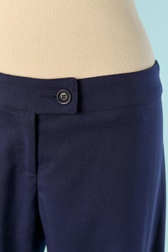 Blaue Plisseehose mit niedriger Taillenlinie von Gaultier Jeans