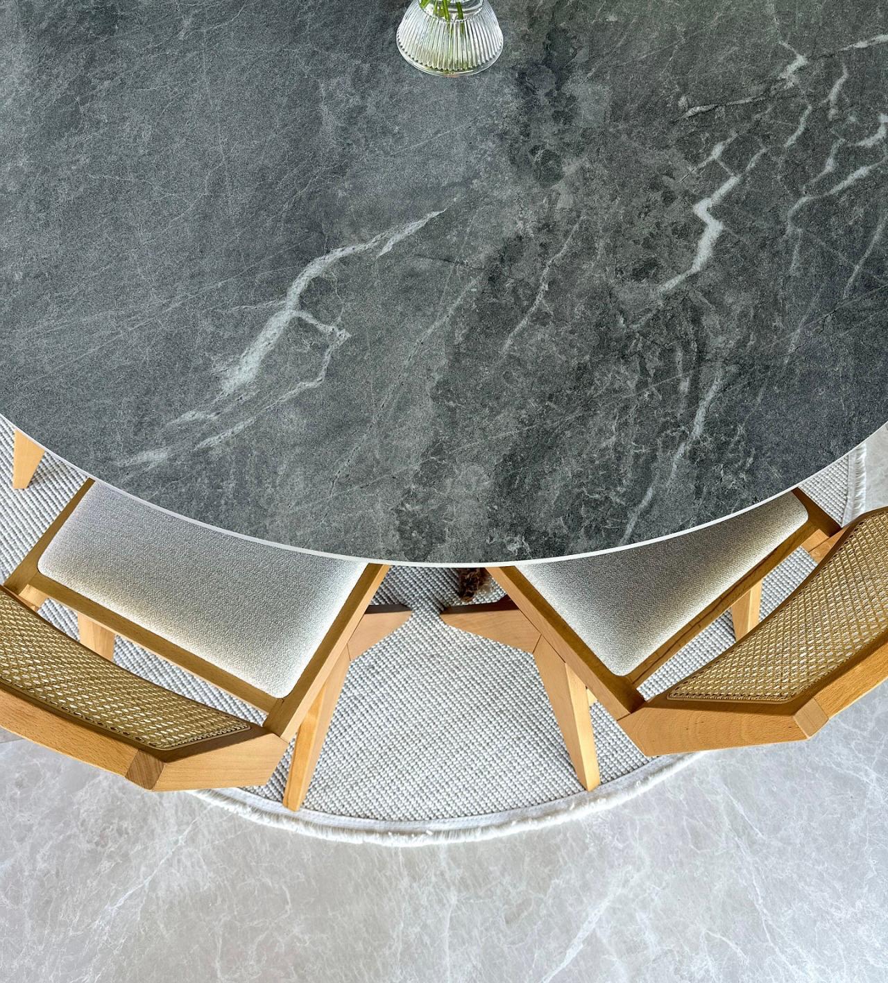 Turco Tavolo da pranzo in porcellana blu - Tavolo da sala da pranzo in marmo - Tavolo in marmo personalizzato in vendita