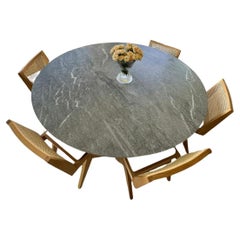 Blue Porcelain Dining Table - Marble Dining Room Table - Custom Marble Table