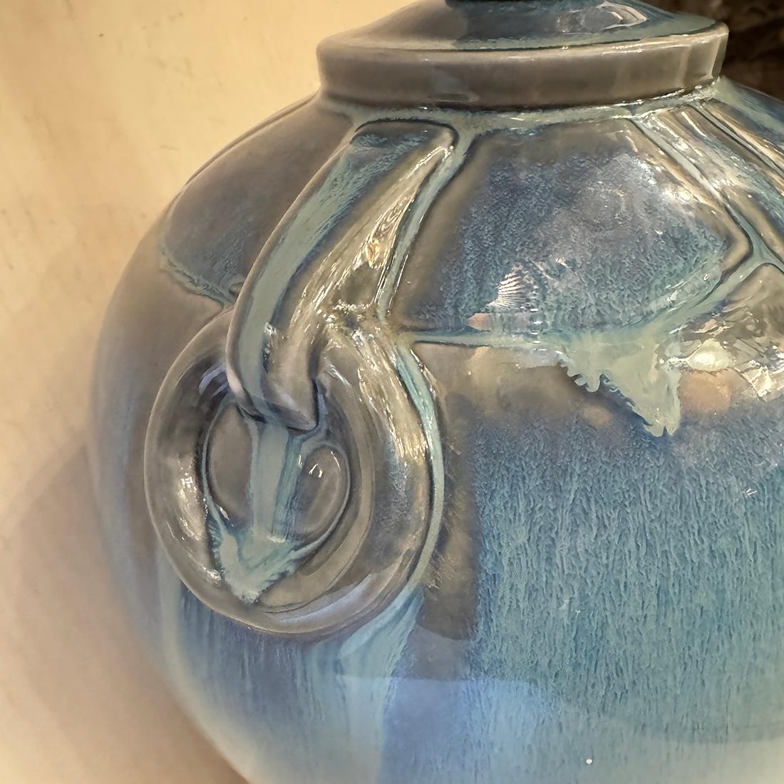Blaue Porzellanlampe im Zustand „Gut“ im Angebot in New York, NY