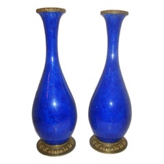Blue Porcelain Sevres Vases