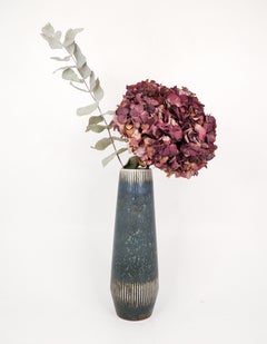 Jarrón de porcelana azul - Carl-Harry Stålhane Rörstrand Midcentury Vintage