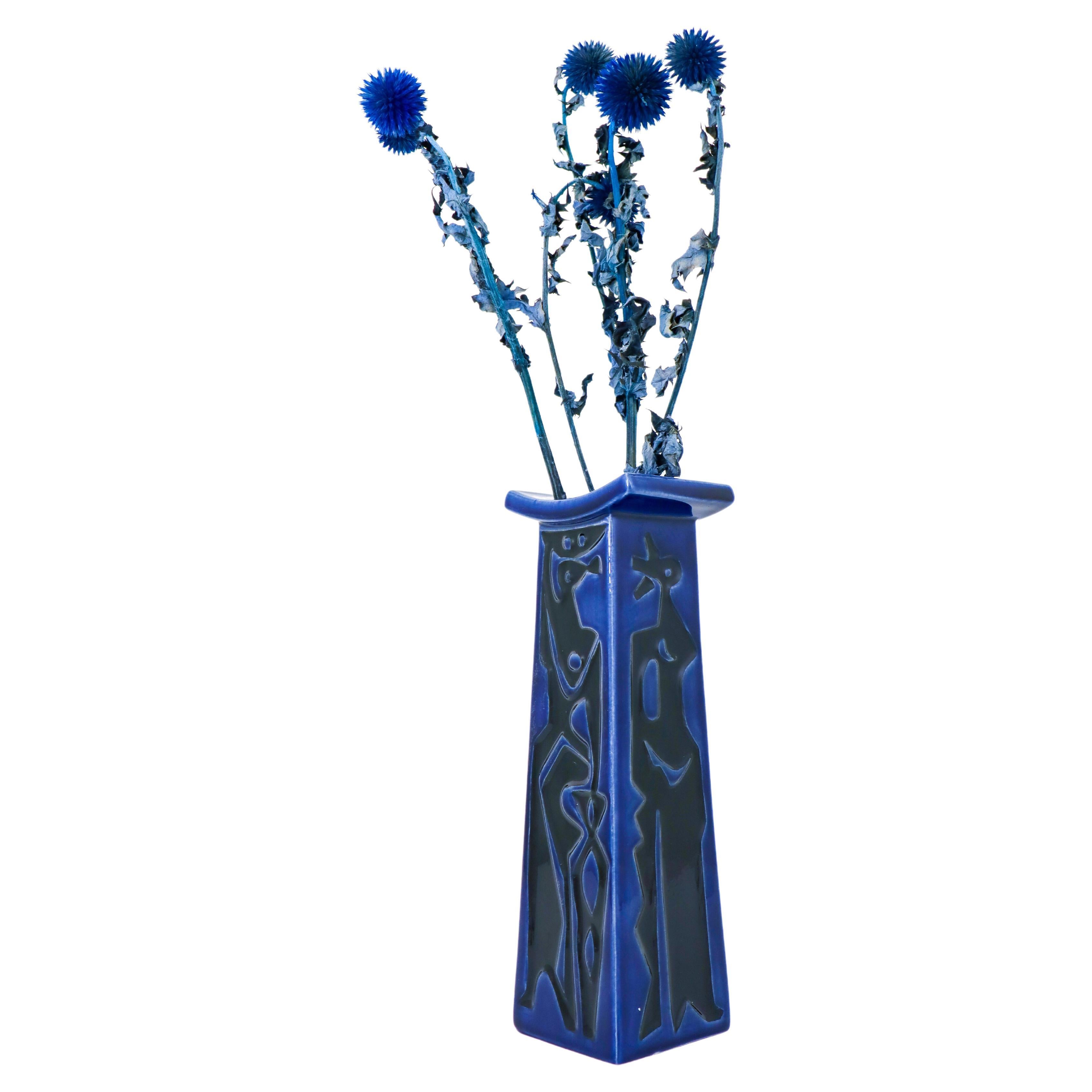 Vase en porcelaine bleue - Harris - Carl-Harry Stålhane Rörstrand Midcentury Vintage en vente
