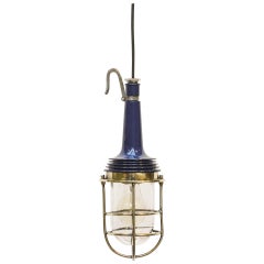 Vintage Blue Portable Lamp, circa 1970, France
