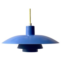 Blue Poul Henningsen PH 4/3 Pendant Lamp by Louis Poulsen, Denmark
