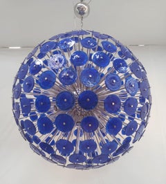 Blue Pulegoso Disco Sputnik Chandelier
