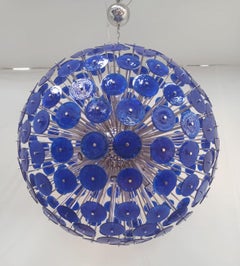 Blue Pulegoso Disco Sputnik Chandelier