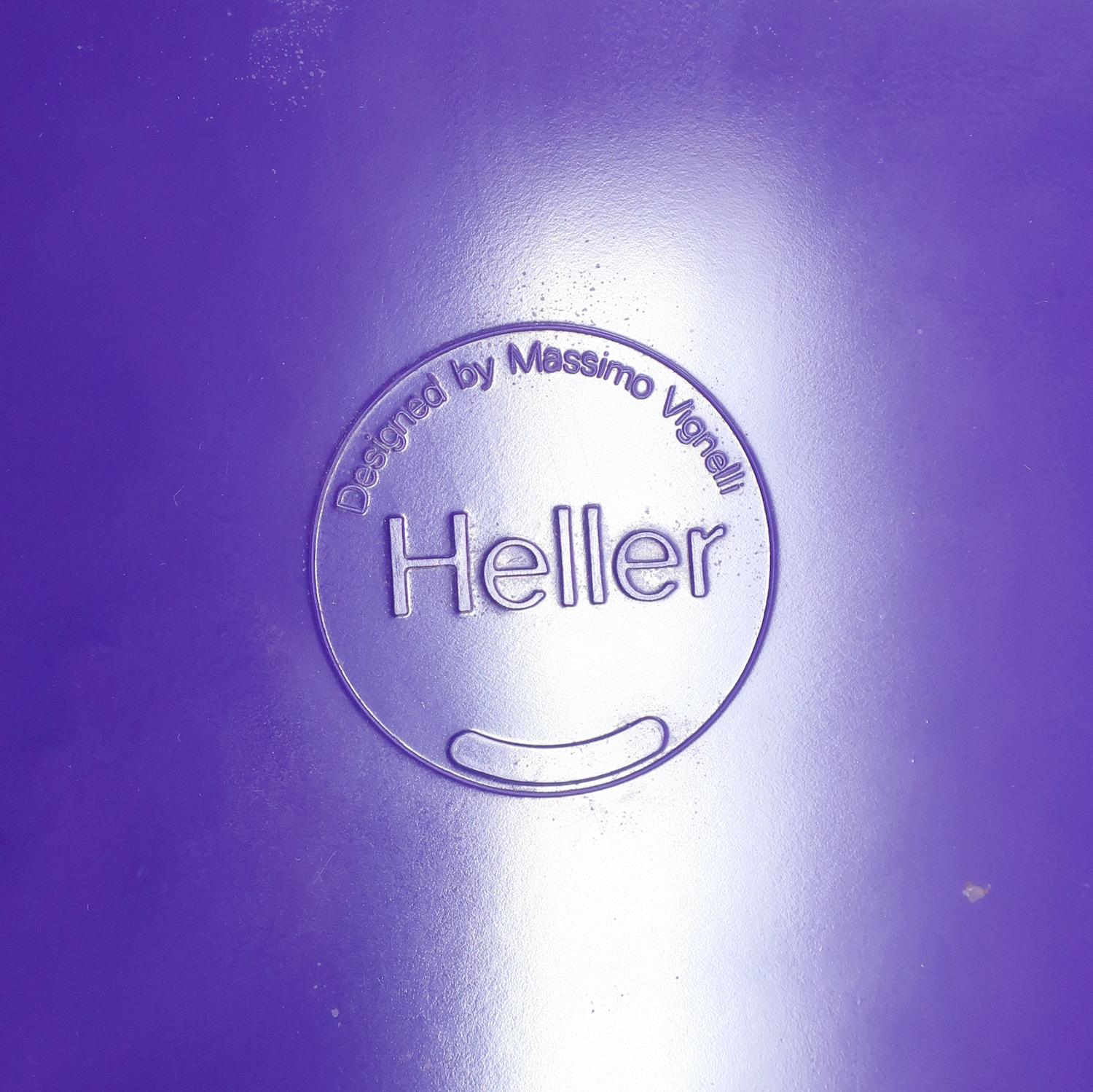 20ième siècle Vaisselle bleue, violette et noire Massimo Vignelli pour Heller - Service de 18 pièces en vente