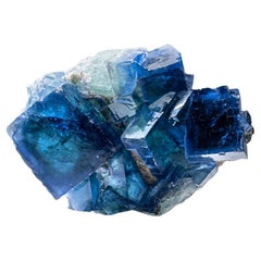 Fluorita azul púrpura de la mina Shangbao, Leiyang, Hunan, China