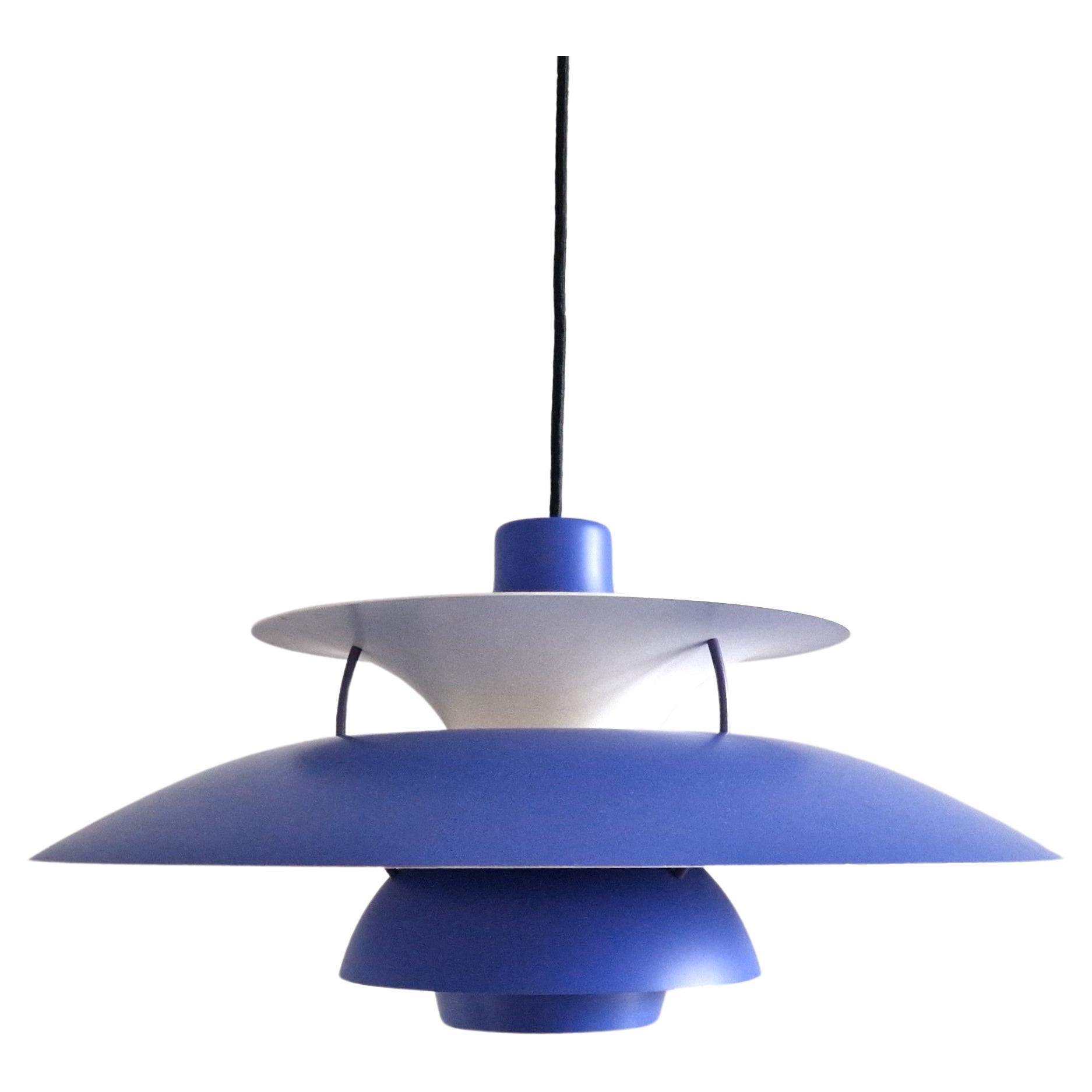 Blue purple PH5 pendant lamp by Poul Henningsen for Louis Poulsen, Denmark For Sale