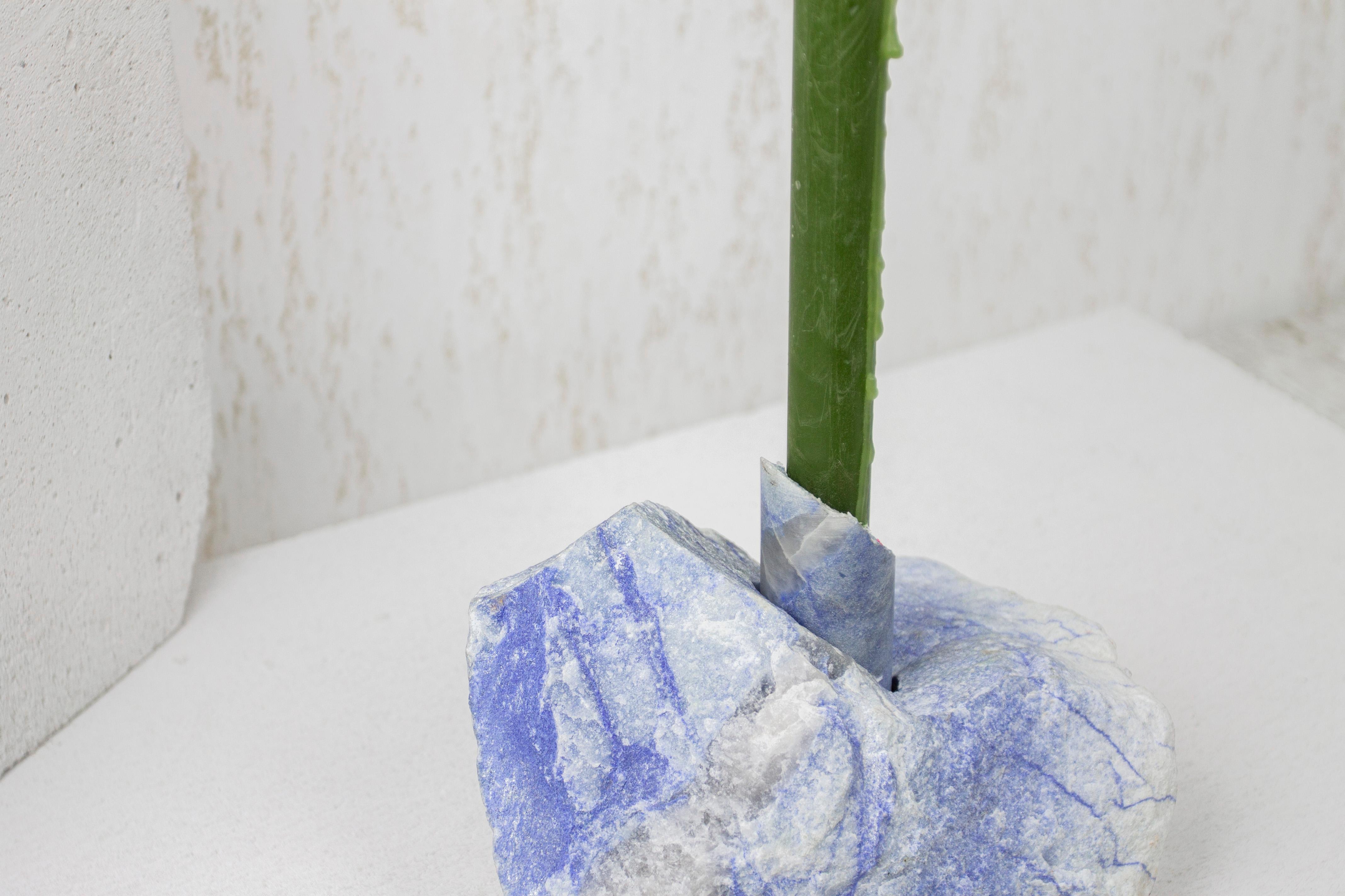 Abra-Kandelaber II aus blauem Quarz von Studio DO im Zustand „Neu“ im Angebot in Geneve, CH