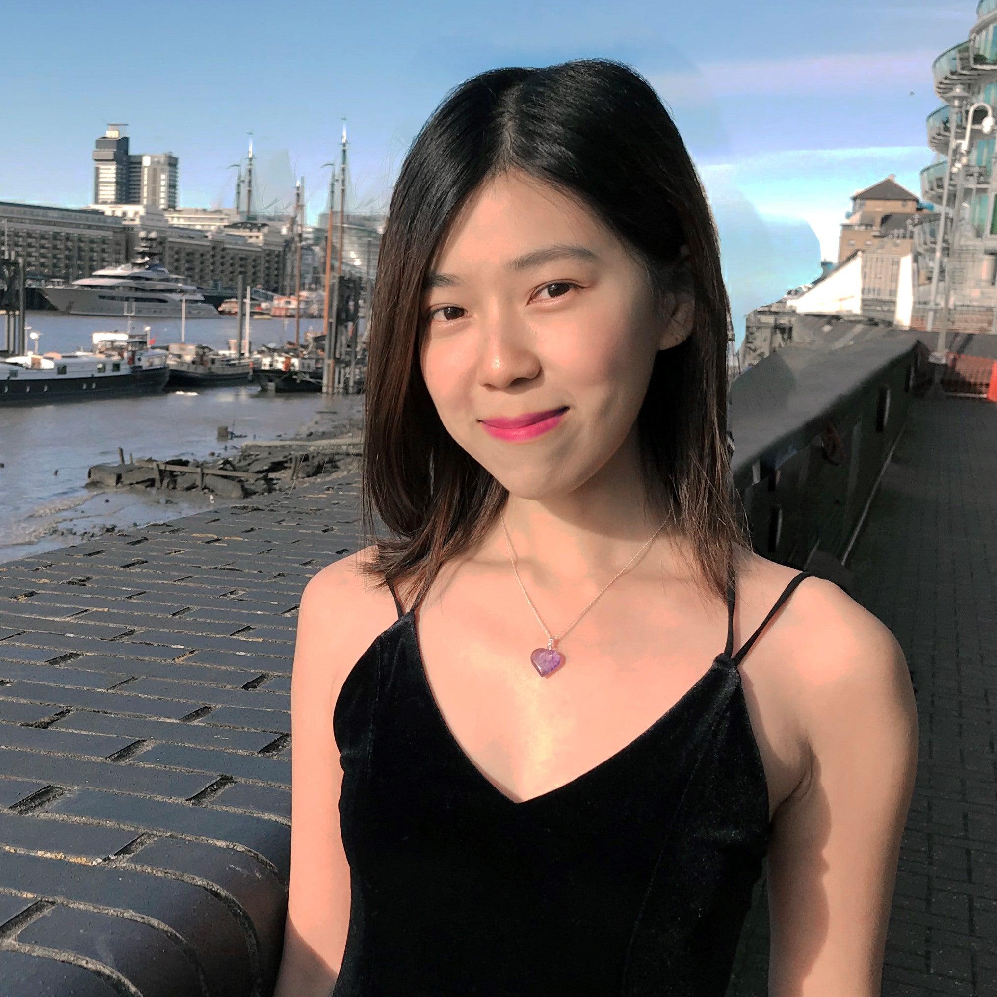This Limited Edition collection features a beautiful and unique Blueberry Quartz Necklace on 16