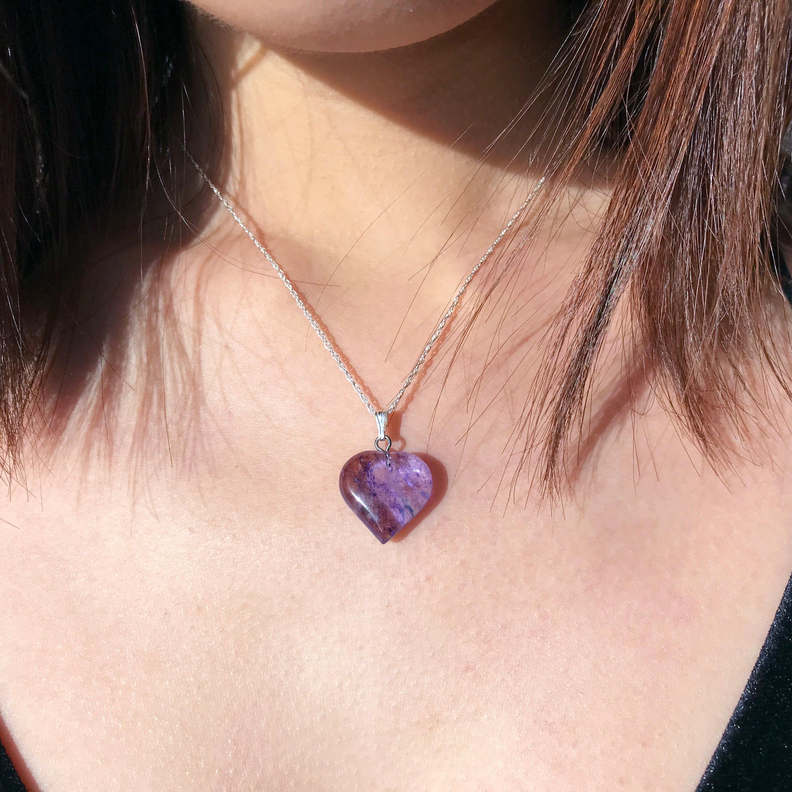 Blue Quartz Necklace, Blueberry Quartz Gemstone, by nlanlaVictory 2