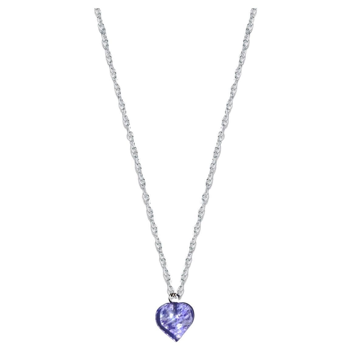 Blue Quartz Necklace, Blueberry Quartz Gemstone, by nlanlaVictory