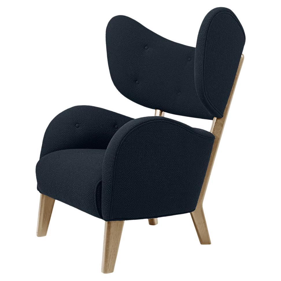 Blue Raf Simons Vidar 3 Natural Oak My Own Chair Lounge Chair by Lassen For Sale