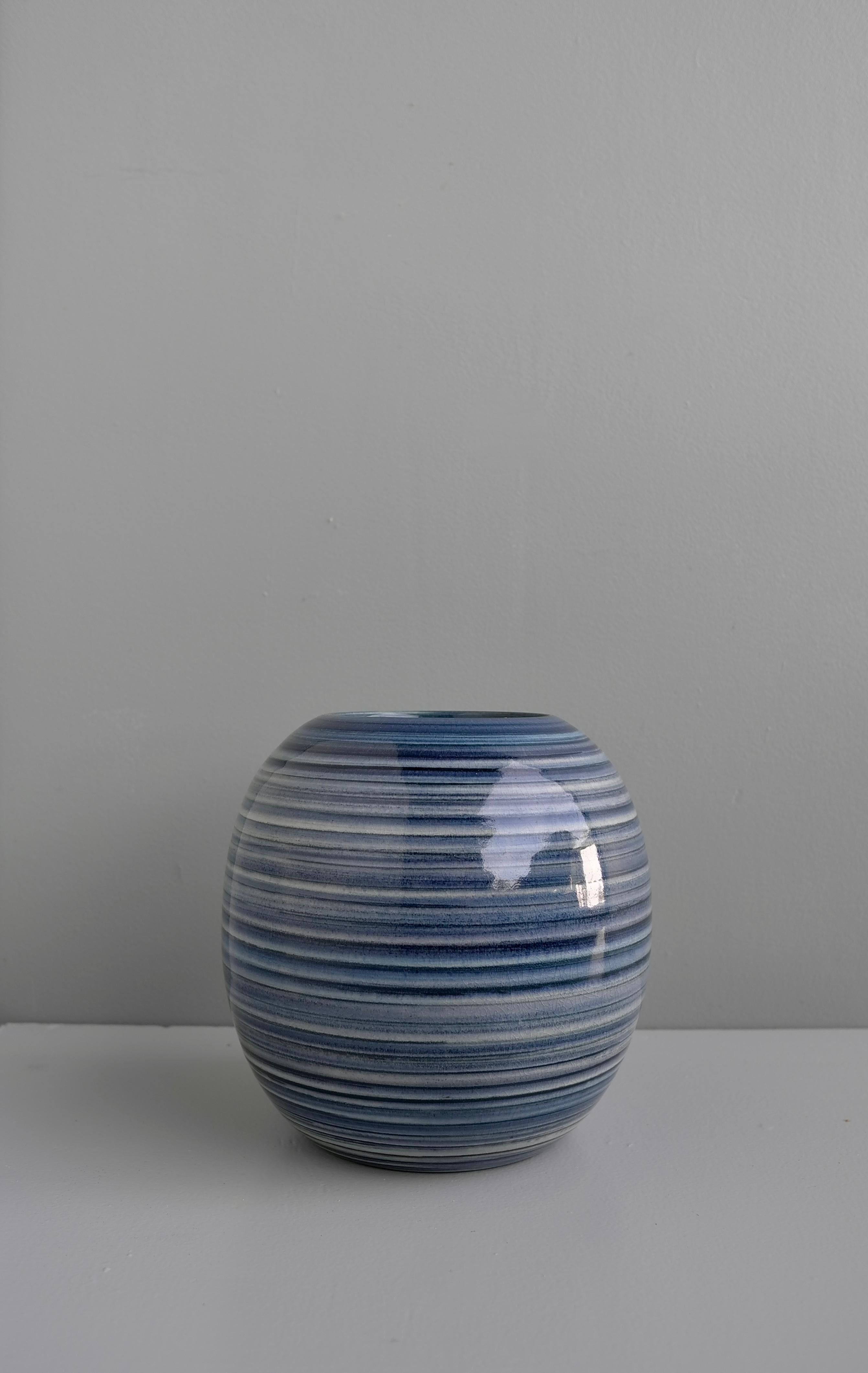 Blue Rainbow vase by Mobach, The Netherlands 1960's.