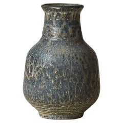 Blaue Vase der Rebus-Serie von Gunnar Nylund für Rörstrand