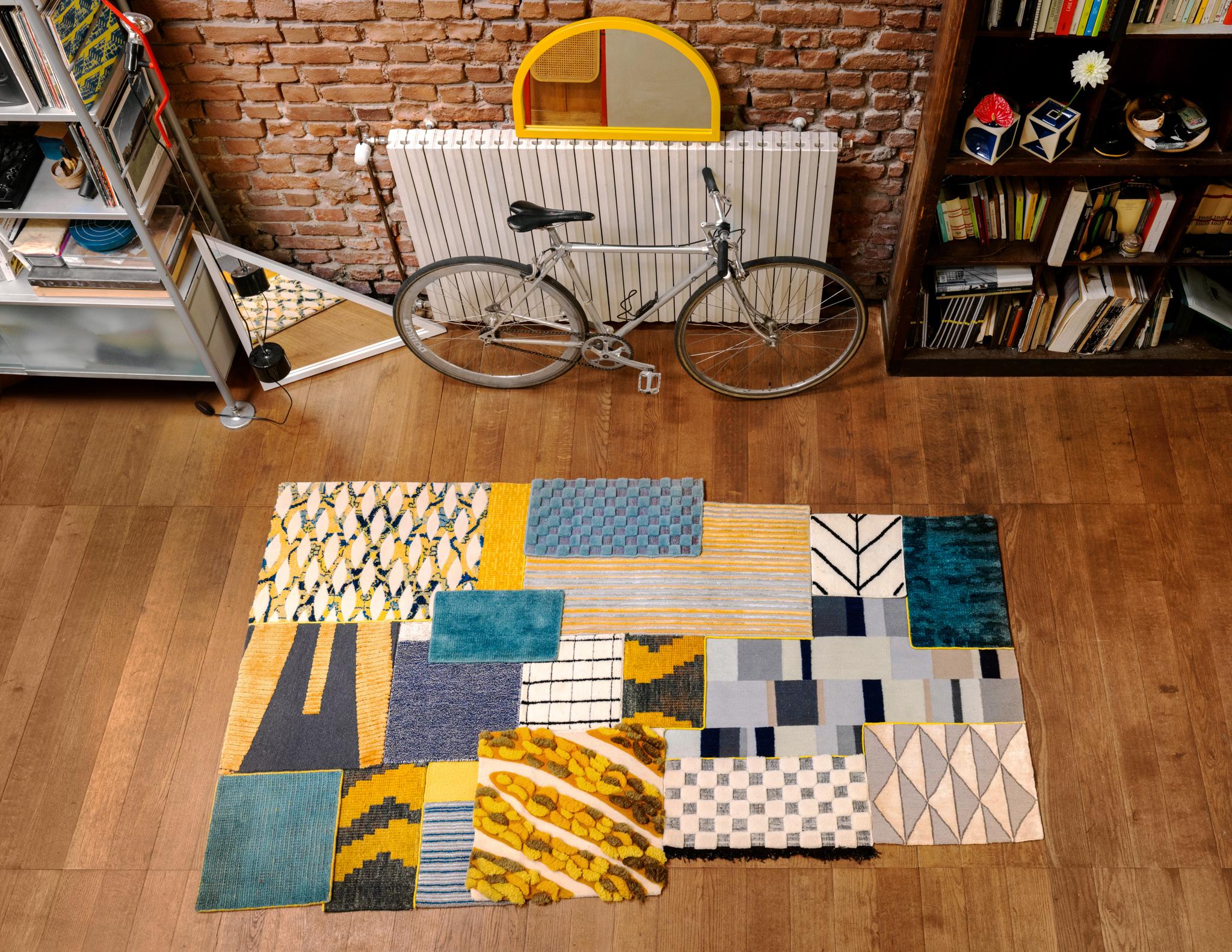 Artetica draws from the archive of the historic Milanese design company I + I to make the first of a series of patchwork tapestries. Shapes, colours and textures, selected and sewn by hand with creative instinct; they give life to two unique pieces.