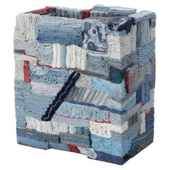 Blue, Red, and White Layered Contemporary Sculpture, Jongjin Park
