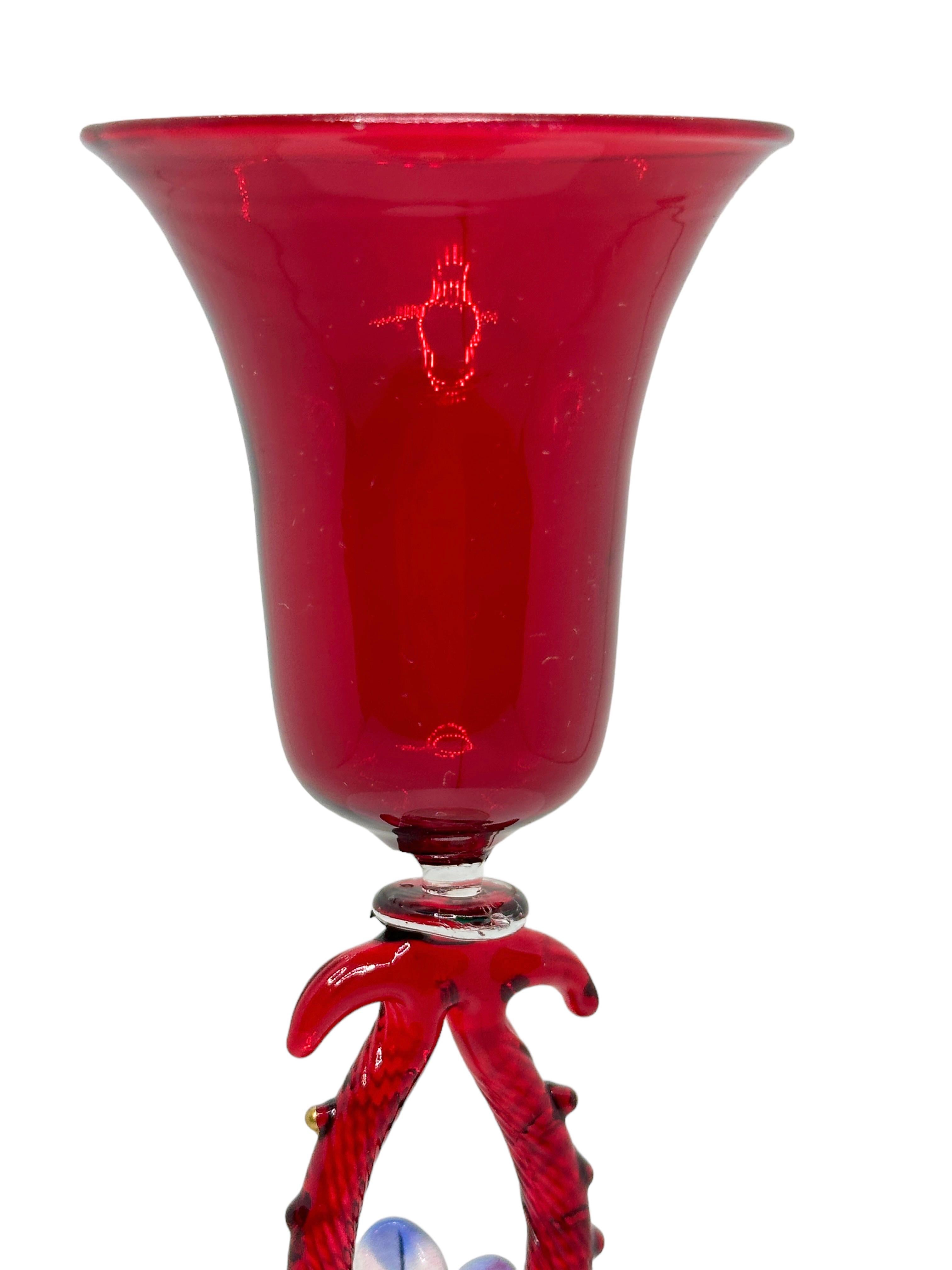 Gobelet à liqueur Salviati en verre de Murano, vintage Italie  en vente 3