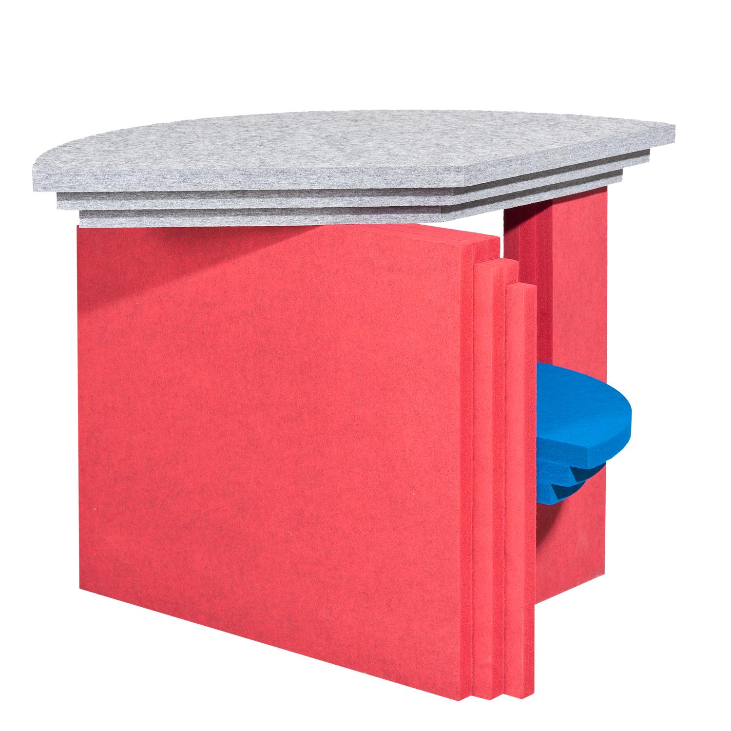 Modern Blue Red Kandinsky Sound Absorbing Table by Marie Aigner For Sale