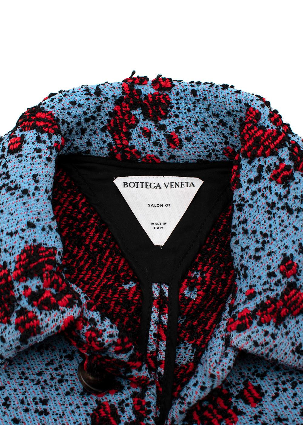 Bottega Veneta Blau & Rot Texturierte Boucle Salon 01 Kurze Jacke - xxs im Zustand „Hervorragend“ im Angebot in London, GB