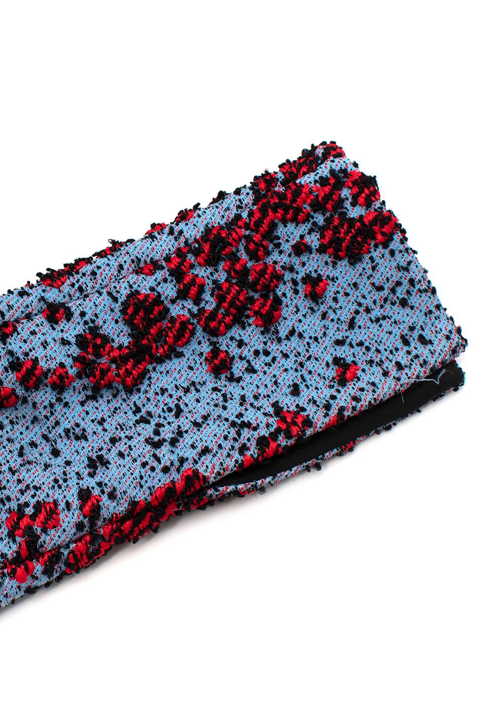 Bottega Veneta Blau & Rot Texturierte Boucle Salon 01 Kurze Jacke - xxs im Angebot 1