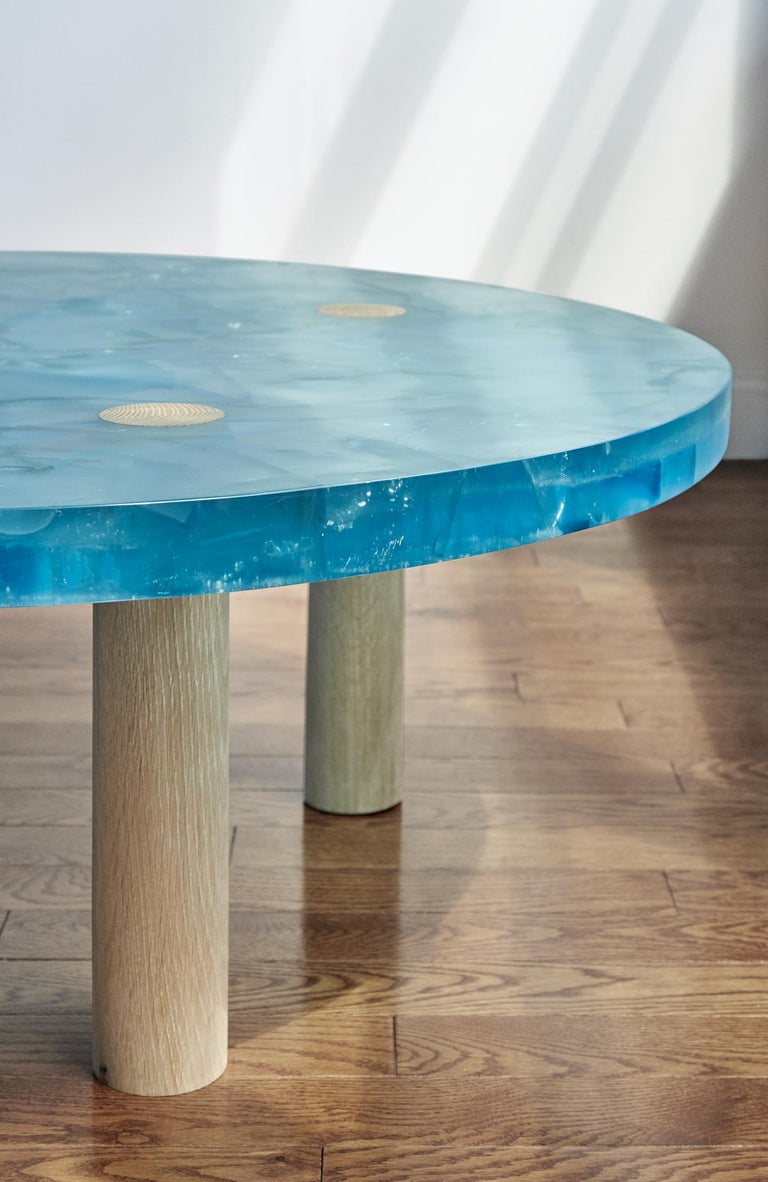 Blue Resin Coffee Table For Sale at 1stdibs