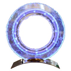 Anillo Azul Reloj Mediano Cristal