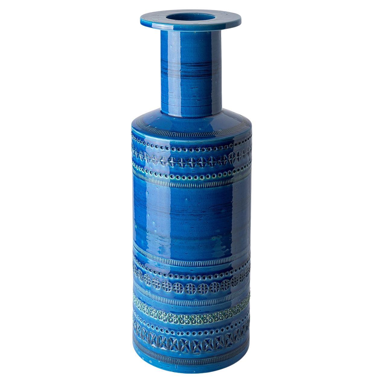 Blue Rocchetto Vase by Aldo Londi