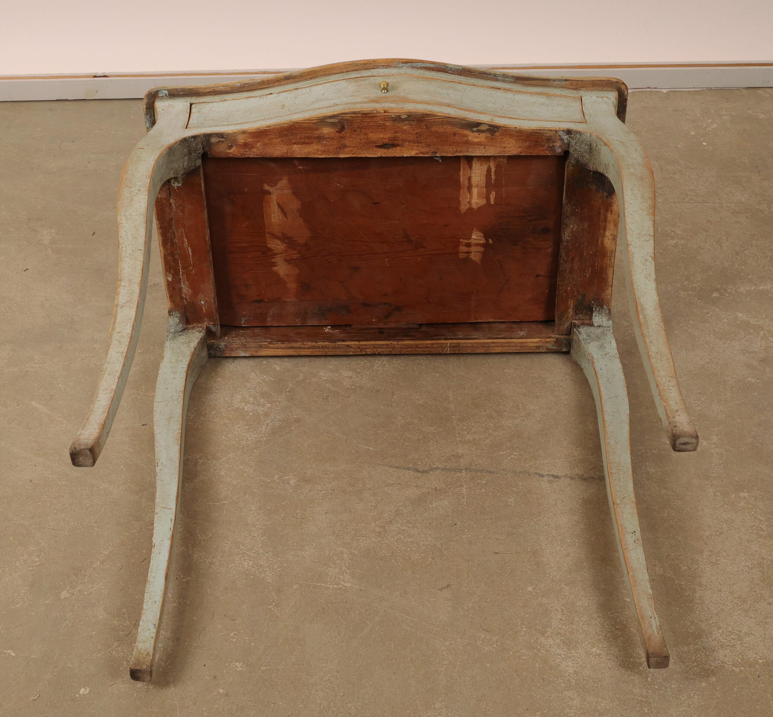 Fin du XVIIIe siècle Table rocococo bleu en vente