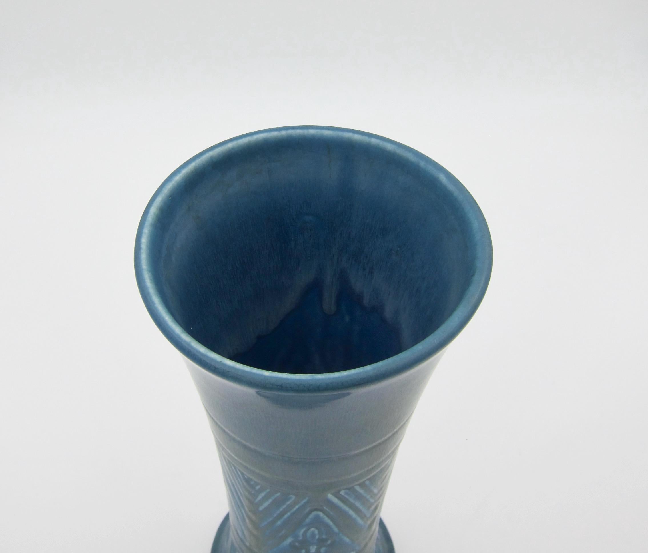 20th Century Blue Rookwood Pottery Art Deco Vase, 1926