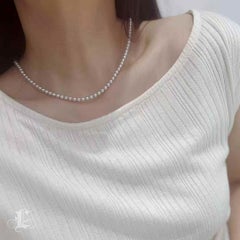 Blue Rose Baby Akoya Pearl Necklace — 4.5–5.0mm PSL Certified