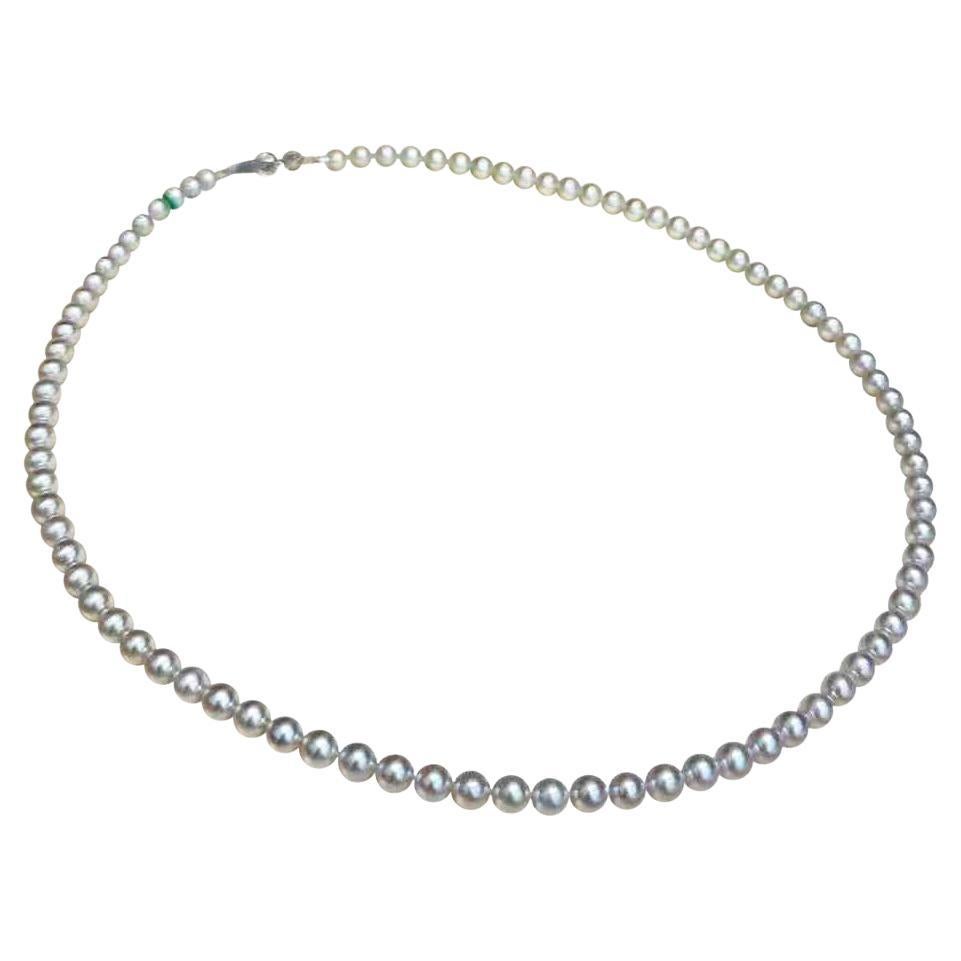 Blue Rose Baby Akoya Pearl Necklace — 4.5–5.0mm PSL Certified