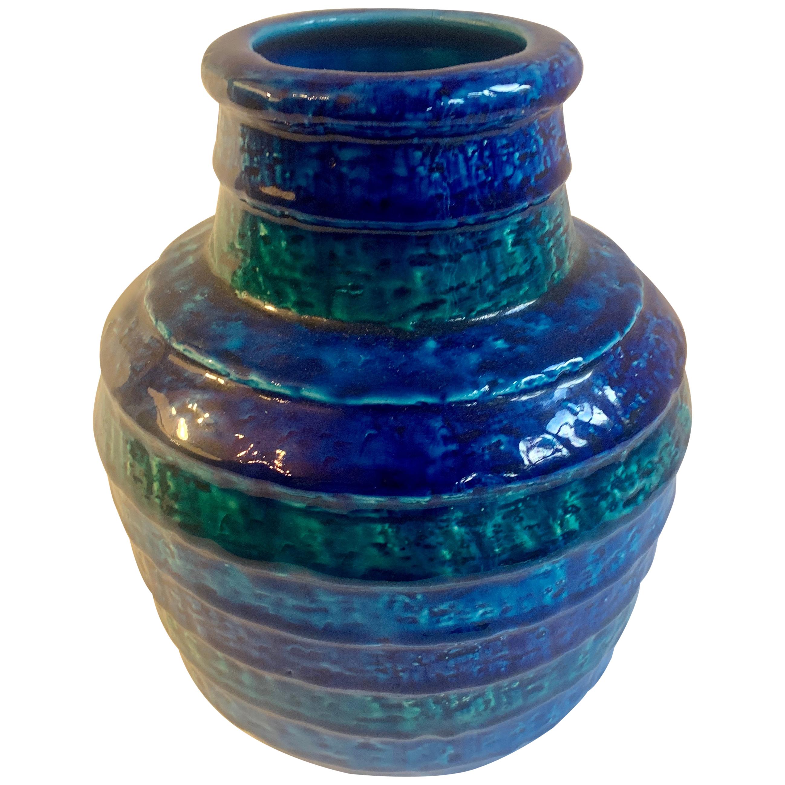 Blue Rosenthal Netter Italian Vase