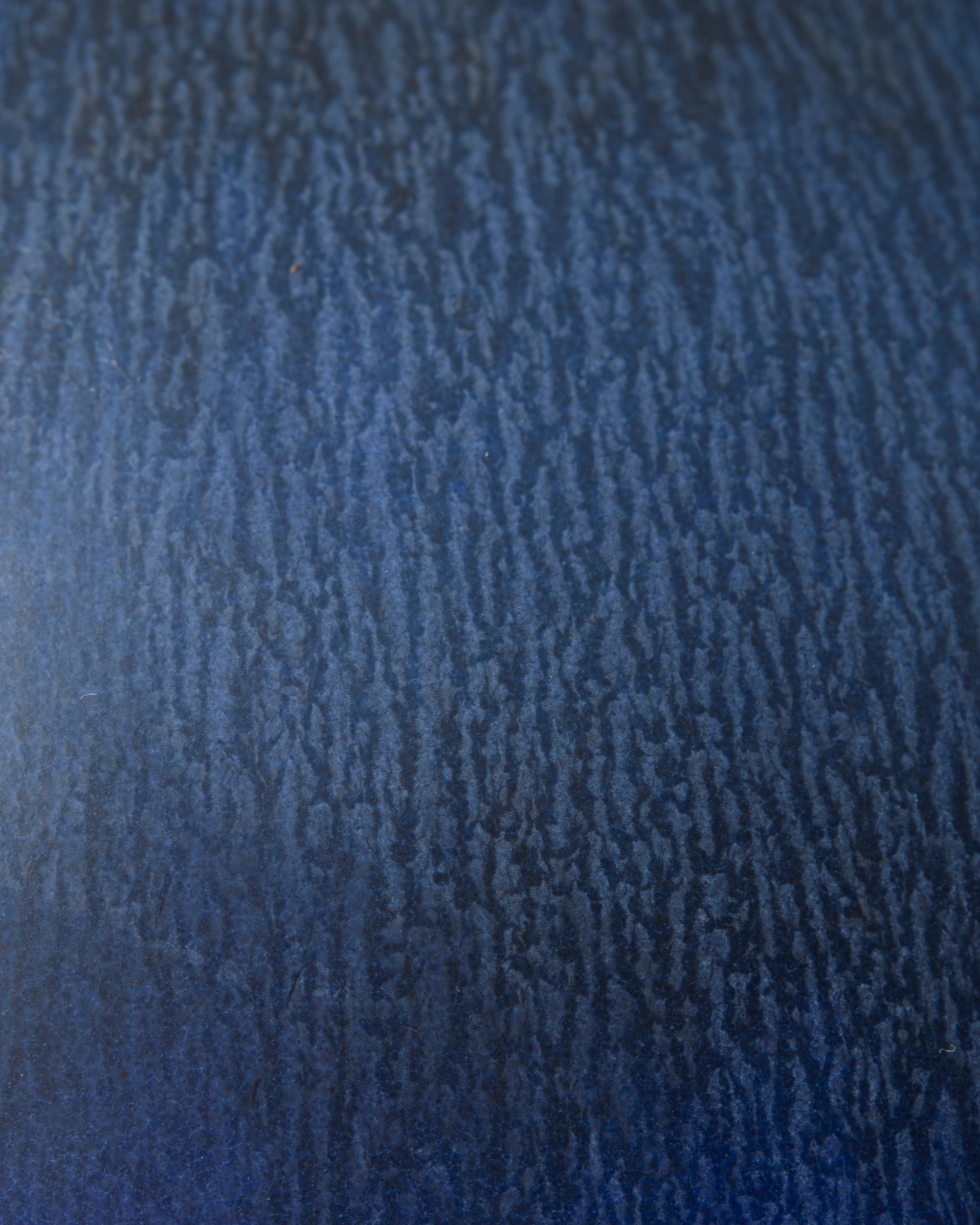 Jarrón redondo azul Berndt Friberg para Gustavsberg Gres sueco Firmado Años 60 en venta 2
