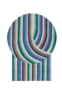 Alfombra redonda Mirage azul by Gandia Blasco