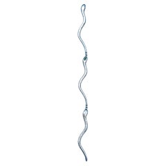 Pendiente colgante de rubí azul Plata de serpiente