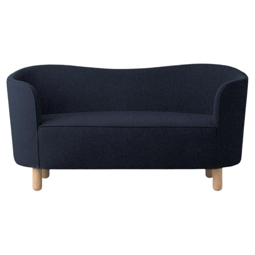 Blue Sahco Zero and Natural Oak Mingle Sofa by Lassen For Sale