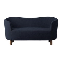 Blue Sahco Zero and Smoked Oak Mingle Sofa by Lassen