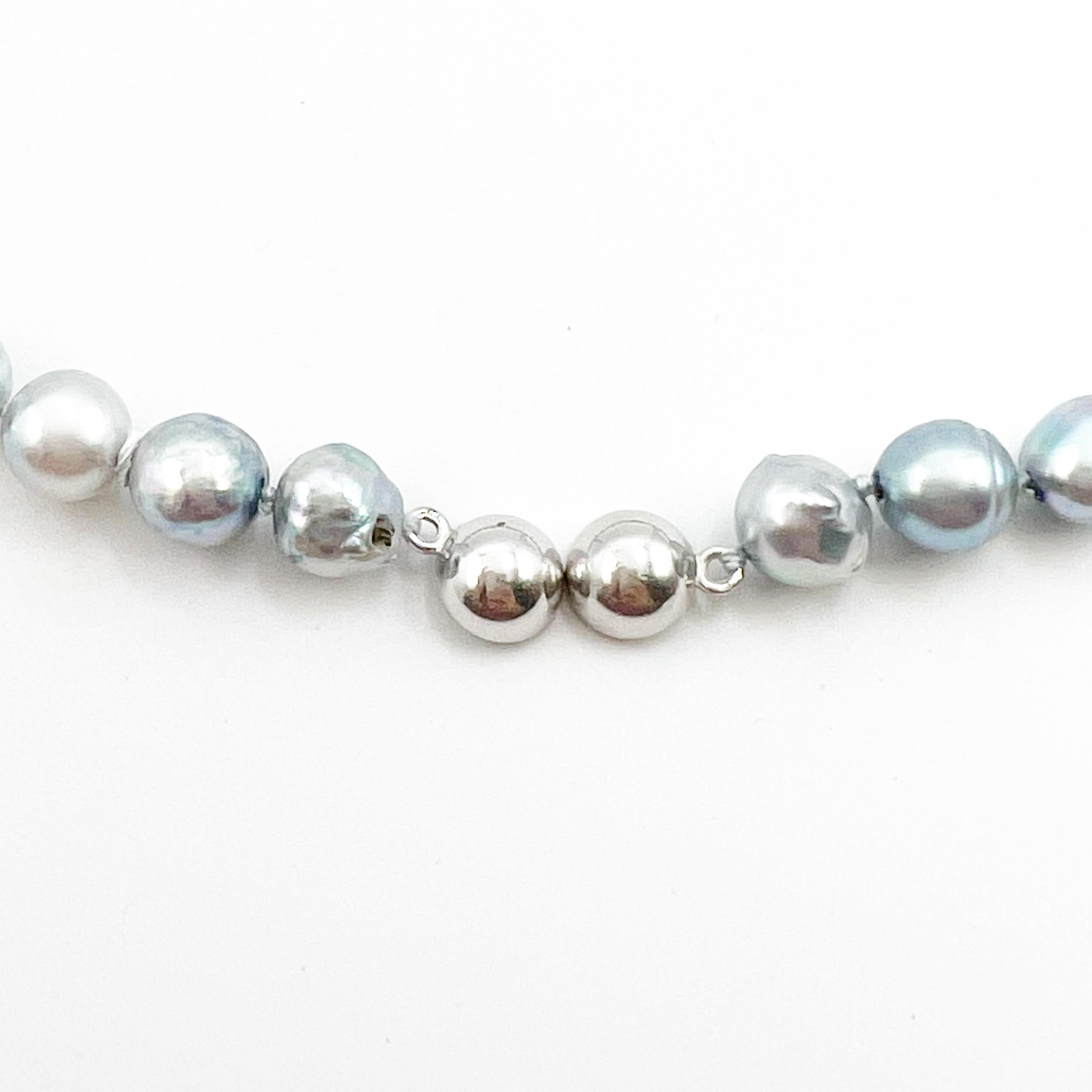 blue pearls necklace