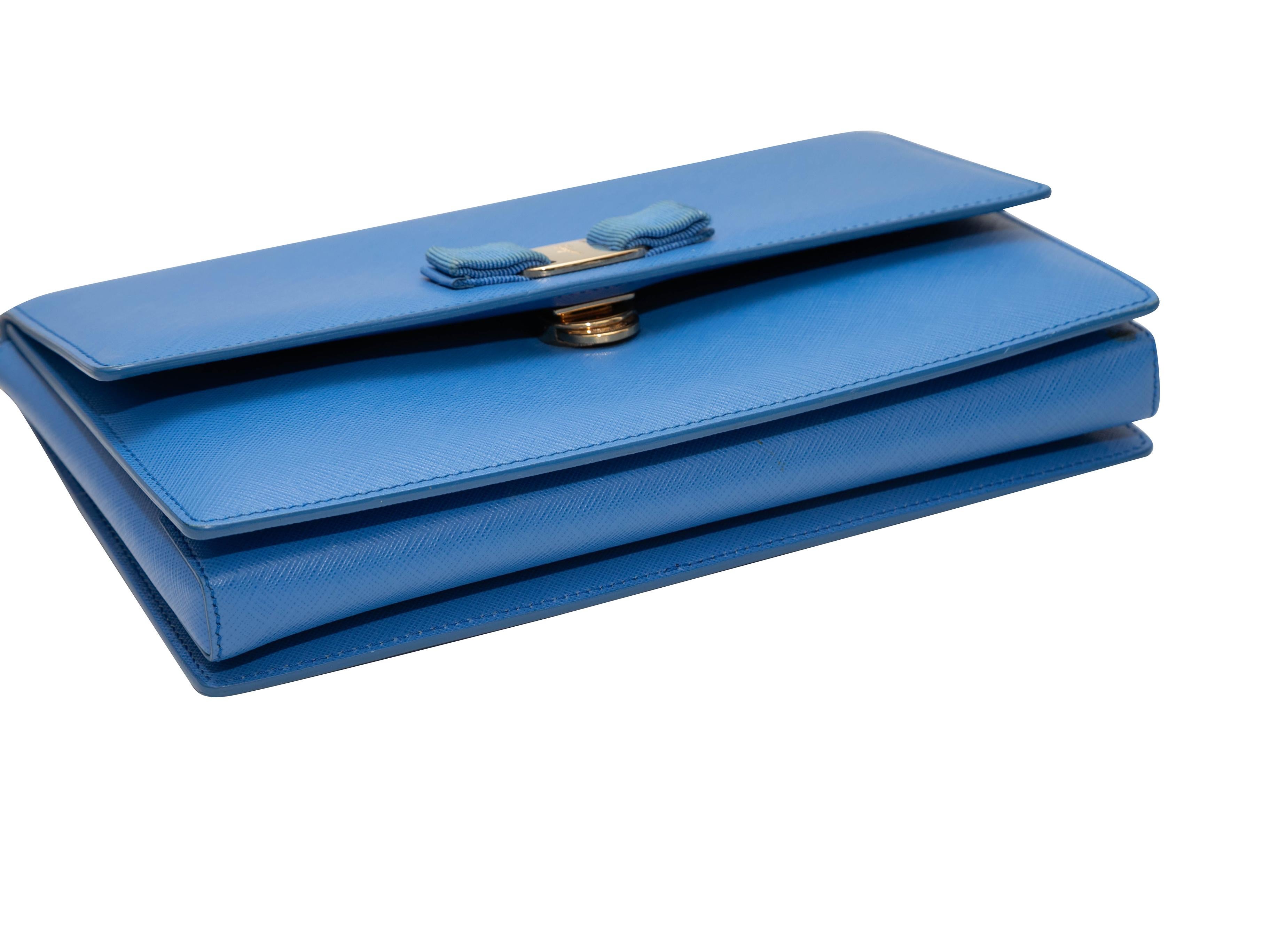 Women's Blue Salvatore Ferragamo Vara Bow Bag For Sale