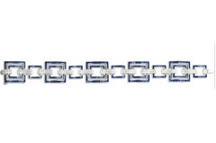 Blue Sapphire 13.43 Cts with Diamond 2.13 Cts Bracelet in 18k White Gold Setting