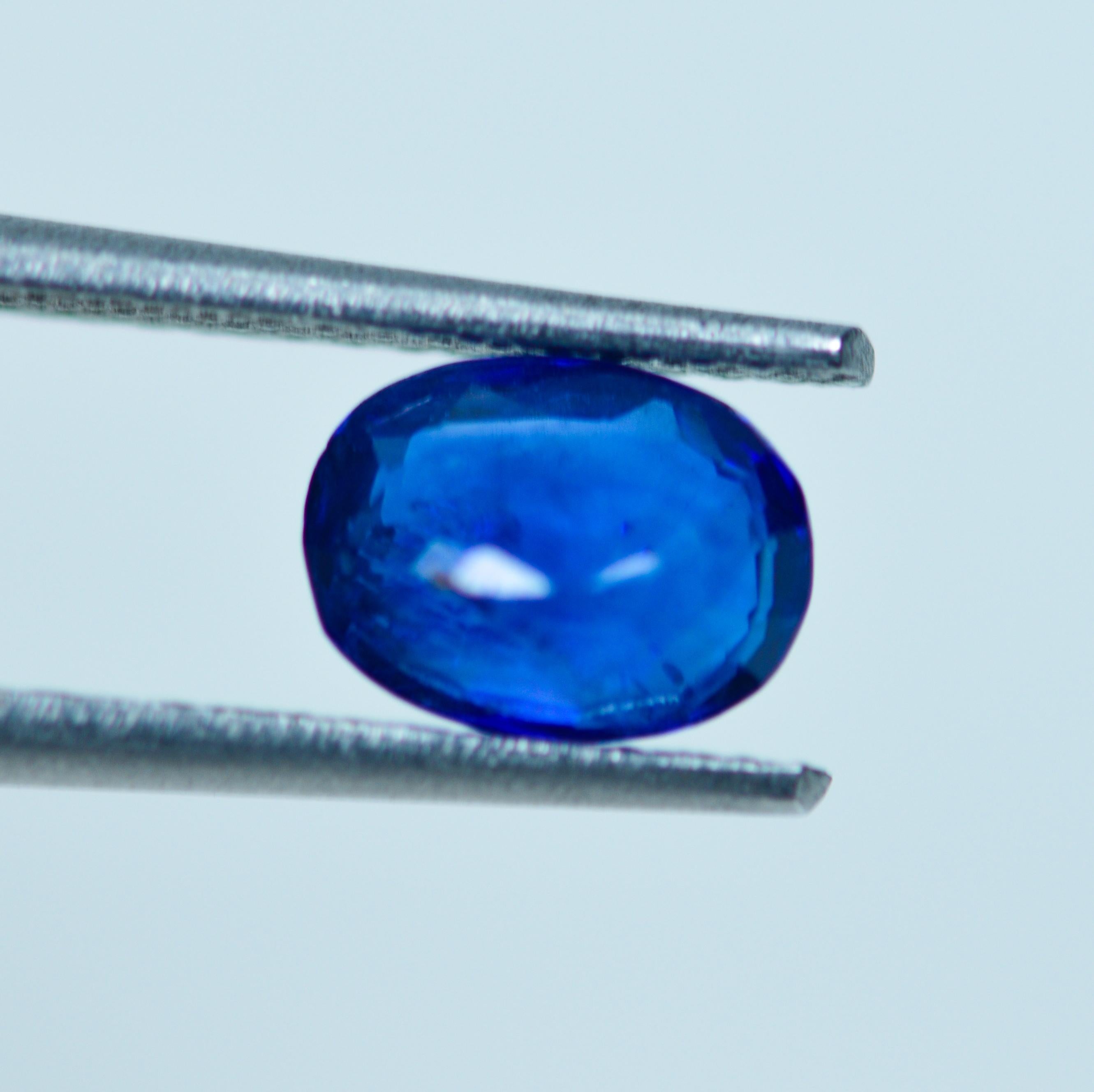 Species : Natural Corundum
Variety : Natural Sapphire
Shape and Cut : Oval Mixed Cut
Weight : 1.35 Carat
Measurements : 7.04 x 5.31 x 3.89 mm 
Color : Blue
Transparency : Transparent
Treatment : Heated Only

This Beautiful Blue Sapphire Can Be Used