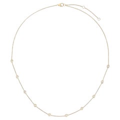 0.60ctw Diamond Blue Sapphire Emerald 14K Yellow Gold Necklace