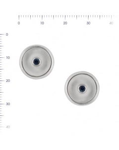 Blue Sapphire 18 Karat White Gold Fine Jewelry White Gold Statement Cufflinks