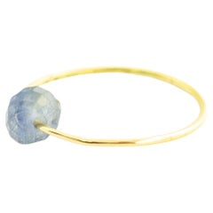 Blue Sapphire 18 Karat Yellow Gold Planet Boho Chic Bead Band Ring INTINI Jewels